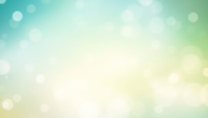 Soft teal and lemon bokeh background with glowing circles creates a dreamy and serene, blurred, and out-of-focus abstract effect