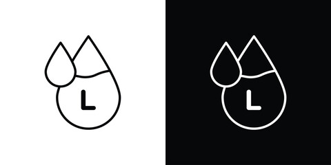 Liter icon symbol, logo illustration. Vector graphics