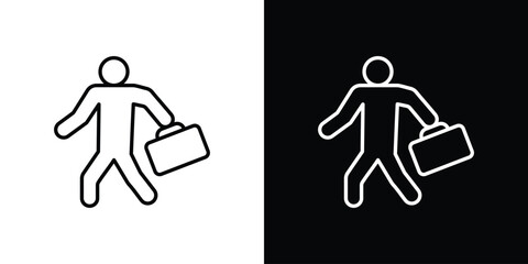 Going to work icon symbol, logo illustration. Vector graphics