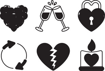 Celebrate love, lock romance, mend hearts with symbols of connection