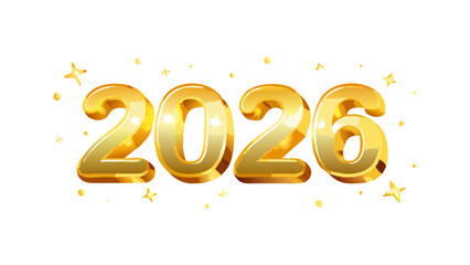 Golden shiny text 2026