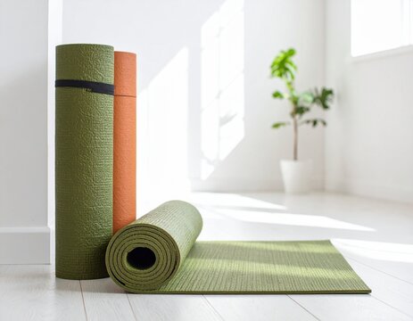Symbolic arrangement evoking rest and harmony. Earthy colors contrast with clean background