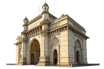 The gateway of india monument isolated on transparent background