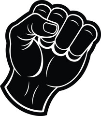 Clenched Fist Silhouette Icon