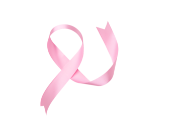 breast cancer awareness month, waving ribbon isolated with clipping path on white background. mother and world cancer day concept