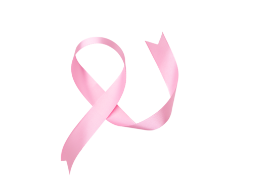 breast cancer awareness month, waving ribbon isolated with clipping path on white background. mother and world cancer day concept