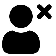Remove User Profile Icon Vector