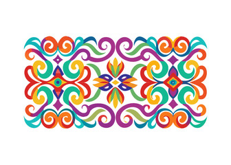 Obraz premium vector illustration of an abstract ornament dividers background