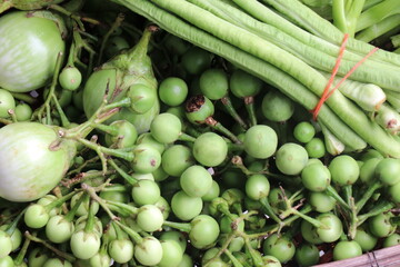 fresh Pea eggplant healthy food