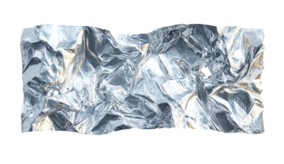 Crinkled sheet of metallic foil