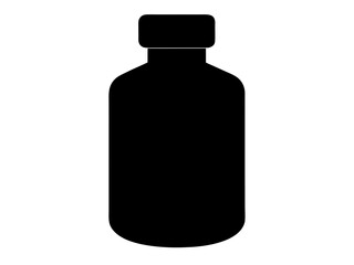 Medicine Bottle   icon,Liquid Medicine Bottle  black silhouette vector