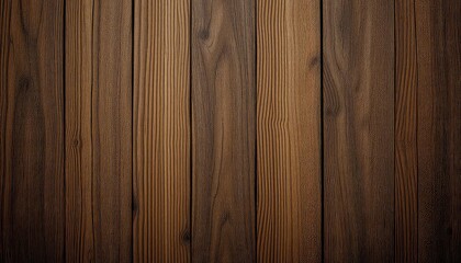 Obraz premium Dark Brown Wooden Surface Displaying Visible Grain, Warm Tones, and a Consistent Directional Pattern