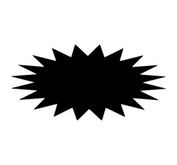 Black abstract irregular design shape for overlays, backgrounds, and modern digital artwork on transparent background