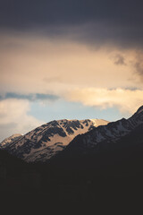 sunset in the mountains