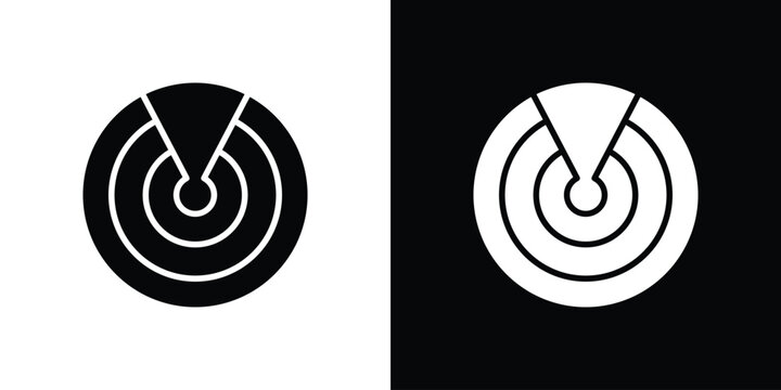 Radar detection icon - Vector. Flat design style eps 10