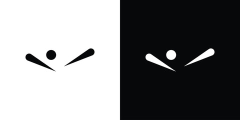 Pinball icon - Vector. Flat design style eps 10