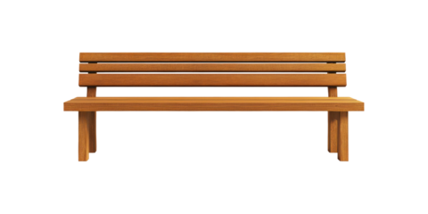 Wooden Bench: A simple and classic wooden bench, a symbol of relaxation and leisure, inviting you to take a seat and enjoy the serenity.
