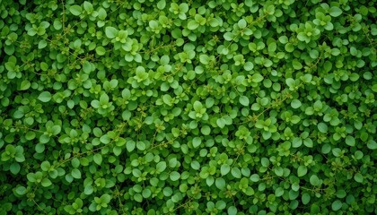 Lush Green Foliage Creates a Calming and Relaxing Visual Experience with Delicate Vines Twisting Throughout the Verdant Leafy Landscape