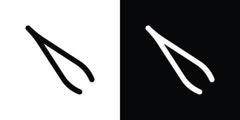 Eyebrow tweezers icon - Vector. Flat design style eps 10