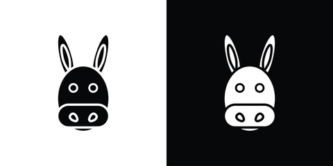 Donkey icon - Vector. Flat design style eps 10