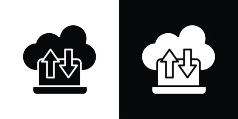 Fototapeta premium Cloud computing icon - Vector. Flat design style eps 10