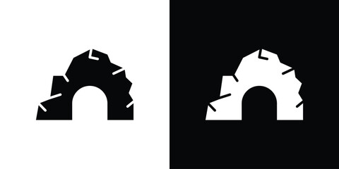 cave icon - Vector. Flat design style eps 10