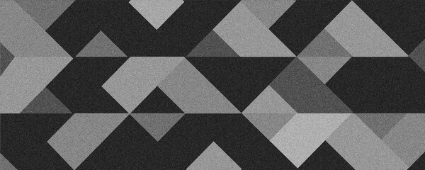 Retro black and white geometric pattern background, vector abstract diagonal line art, triangles and squares. Trendy Bauhaus pattern background. eps 10