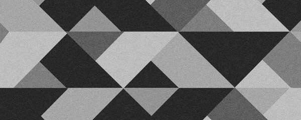 Retro black and white geometric pattern background, vector abstract diagonal line art, triangles and squares. Trendy Bauhaus pattern background. eps 10