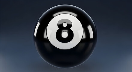 "Black and White Lottery Number Ball with Reflection, Gambling, Game, Jackpot