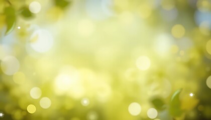 Blurred foliage and light particles combine to evoke a vibrant and uplifting sense of natural springtime.