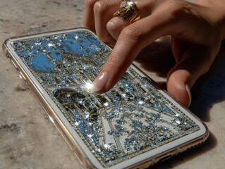 Augmented reality tarot cards with animated personal data visualizations