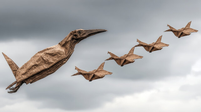 Surreal four-dimensional origami shapes unfolding as alien civilization messages