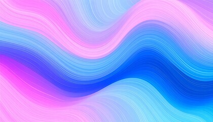 Obraz premium Luminous Ribbons of Pink and Blue in a Dynamic Wavy Flow