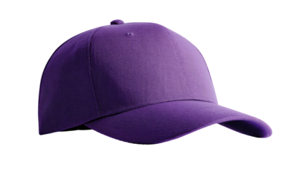 Purple baseball cap, angled view