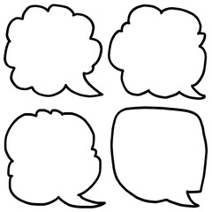 Set of comic speech bubbles. 