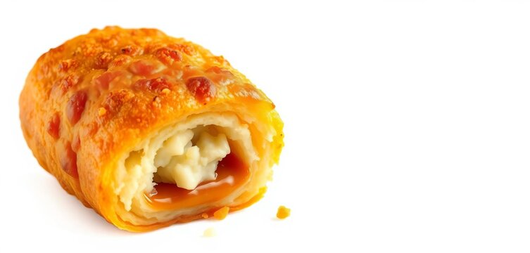 Golden-brown hotteok, crispy exterior, sweet filling, isolated,   high-resolution,   korean food