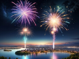 Fototapeta premium Feuerwerk