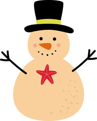 Summer Christmas Sand Snowmen design.
Sand snowman decorated with starfish.
Holiday Beach Snowman flat vector illustration isolated.
Christmas sand snowman isolated svg.