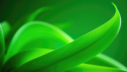 Naklejka premium Macro photograph of a collection of vibrant green leaves with a bright fresh natural look against a soft green background