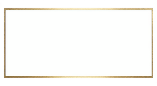 Gold-framed empty white rectangle (1)