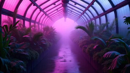 Vibrant Pink and Blue Botanical Conservatory
