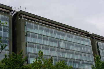 Fototapeta premium Modern Office Building with Glass Facade