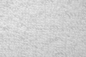 Fototapeta premium white Terry cotton bath towels, isolate on a white background