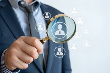 Hr, HRM, Human resources management concept. Check resume, Screening employee information, job applicants, Employees must complete the online survey form, answer the test questions..