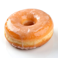Delicious donut isolated on a white background with alpha layer.