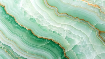 Acrylglasbilder Kristalle Abstract Natural Stone Background with Blue and White Layers Tiles Background  © HridoyAhammed