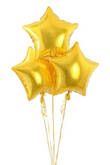 Gold star balloons on sticks (3)