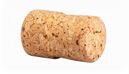 Natural Cork Stopper Isolated On White Background