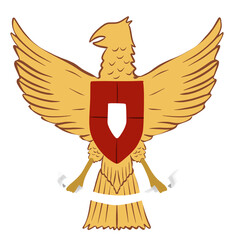 Garuda Bird Indonesia Emblem Illustration
