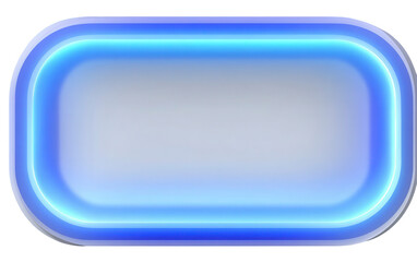 Light-blue neon frame around a light-gray rectangle